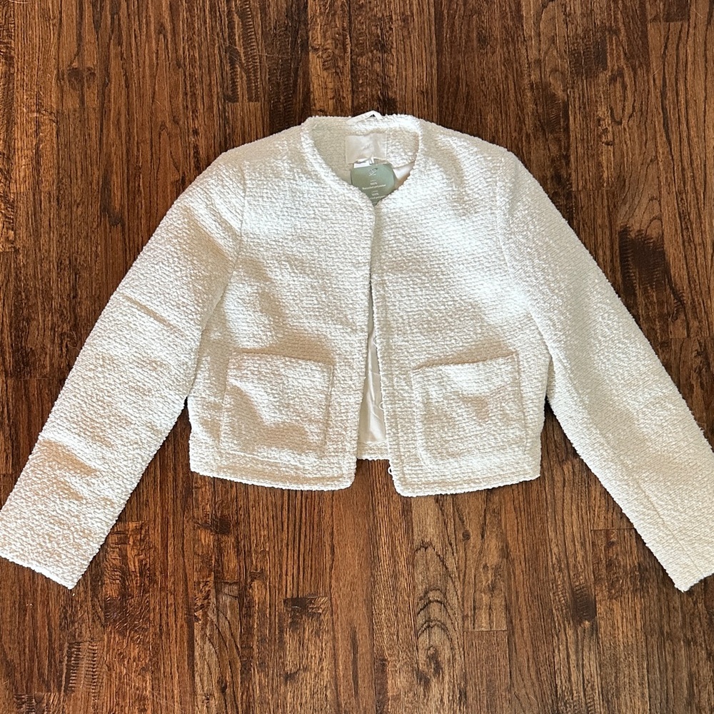 H&M Chic Cream Textured Jacket